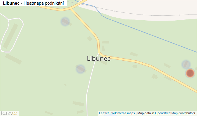 Mapa Libunec - Firmy v části obce.