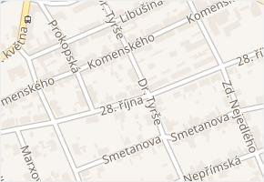 28. října v obci Libušín - mapa ulice