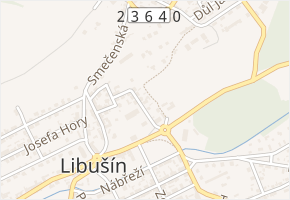 Hálkova v obci Libušín - mapa ulice