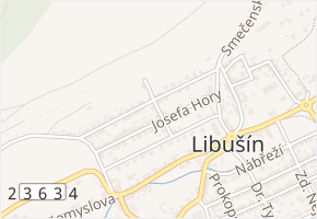Husova v obci Libušín - mapa ulice