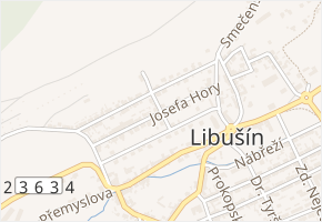 Josefa Hory v obci Libušín - mapa ulice