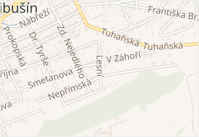 Lesní v obci Libušín - mapa ulice