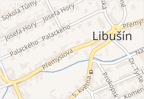 Přemyslova v obci Libušín - mapa ulice