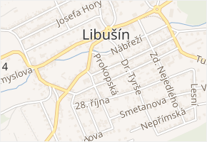 Prokopská v obci Libušín - mapa ulice