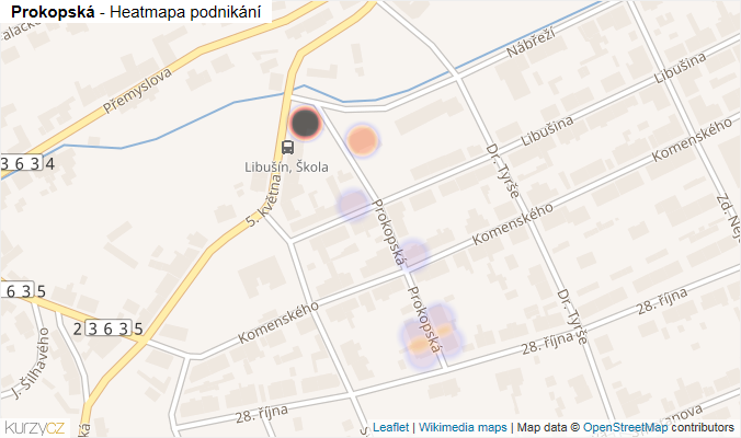 Mapa Prokopská - Firmy v ulici.