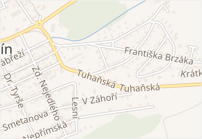 Tuhaňská v obci Libušín - mapa ulice