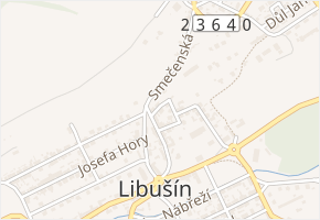 Uhelná v obci Libušín - mapa ulice