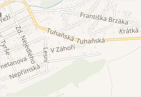 V Záhoří v obci Libušín - mapa ulice