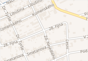 Zd. Nejedlého v obci Libušín - mapa ulice