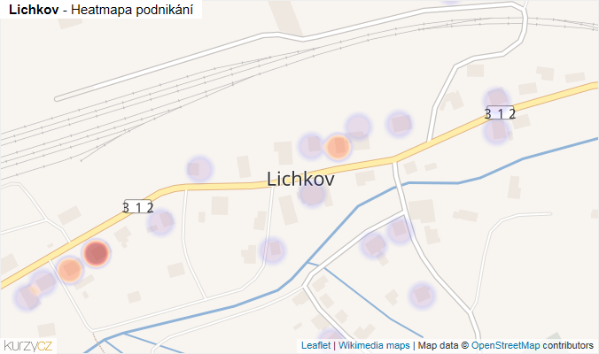 Mapa Lichkov - Firmy v části obce.