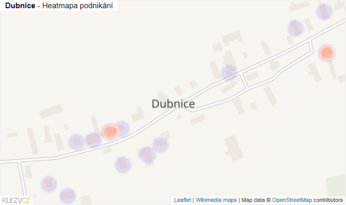 Mapa Dubnice - Firmy v části obce.