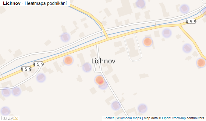 Mapa Lichnov - Firmy v části obce.