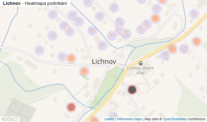 Mapa Lichnov - Firmy v části obce.