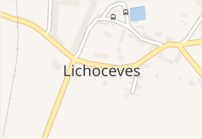 Lichoceves v obci Lichoceves - mapa části obce