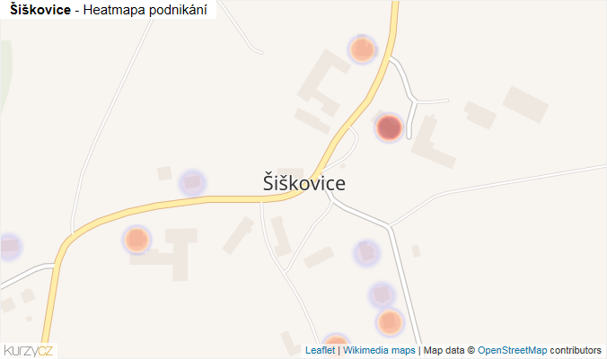 Mapa Šiškovice - Firmy v části obce.