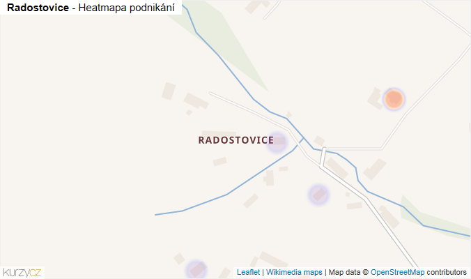 Mapa Radostovice - Firmy v části obce.