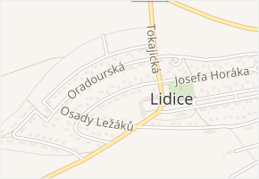 Josefa Štemberky v obci Lidice - mapa ulice