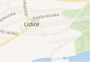 Josefa Stříbrného v obci Lidice - mapa ulice