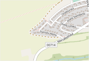 Starosty Hejmy v obci Lidice - mapa ulice