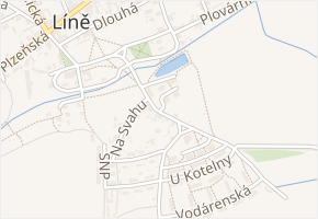 Dobřanská v obci Líně - mapa ulice
