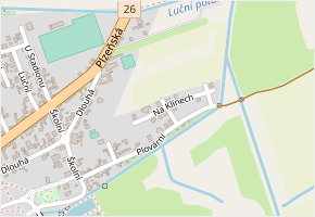 Na Klínech v obci Líně - mapa ulice