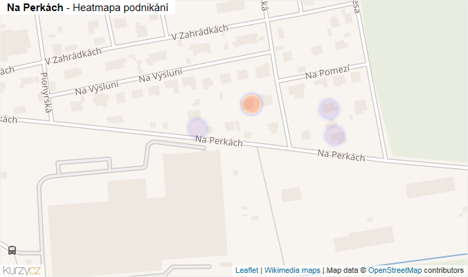 Mapa Na Perkách - Firmy v ulici.
