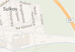 Na Pomezí v obci Líně - mapa ulice