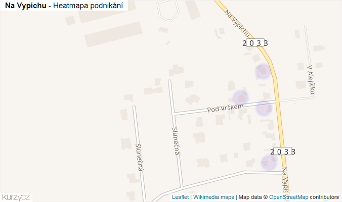 Mapa Na Vypichu - Firmy v ulici.