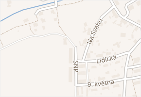SNP v obci Líně - mapa ulice