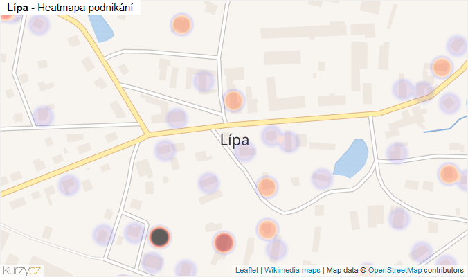 Mapa Lípa - Firmy v části obce.