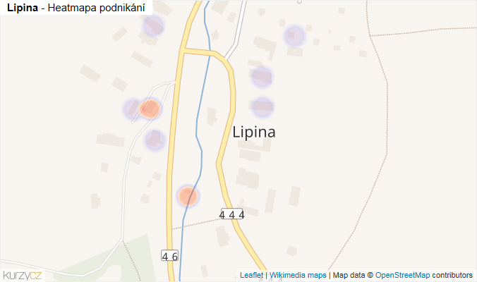 Mapa Lipina - Firmy v části obce.