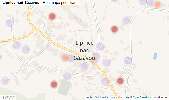 Mapa Lipnice nad Sázavou - Firmy v části obce.