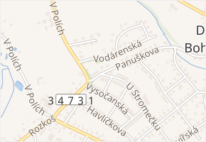 Panuškova v obci Lipnice nad Sázavou - mapa ulice