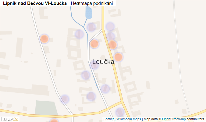Mapa Lipník nad Bečvou VI-Loučka - Firmy v části obce.