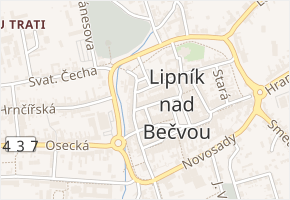 Nerudova v obci Lipník nad Bečvou - mapa ulice