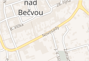 Novosady v obci Lipník nad Bečvou - mapa ulice