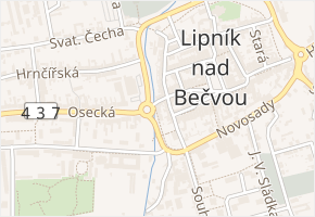 Piaristická v obci Lipník nad Bečvou - mapa ulice
