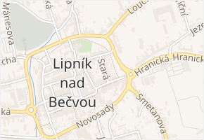 Stará v obci Lipník nad Bečvou - mapa ulice