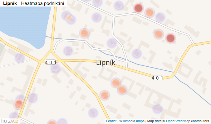 Mapa Lipník - Firmy v části obce.