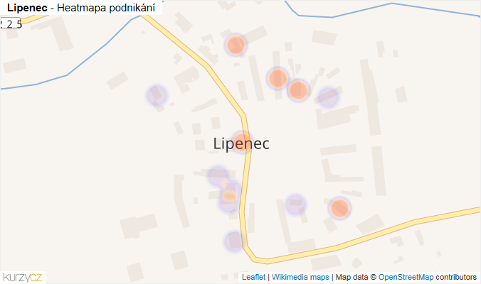 Mapa Lipenec - Firmy v části obce.
