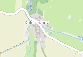 Dolní Lažany v obci Lipová - mapa části obce