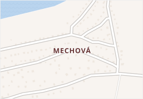 Mechová v obci Lipová - mapa části obce