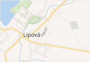 Farní v obci Lipová - mapa ulice