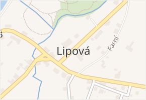 Lipová v obci Lipová - mapa části obce