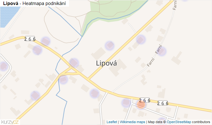 Mapa Lipová - Firmy v části obce.