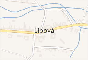 Lipová v obci Lipová - mapa části obce