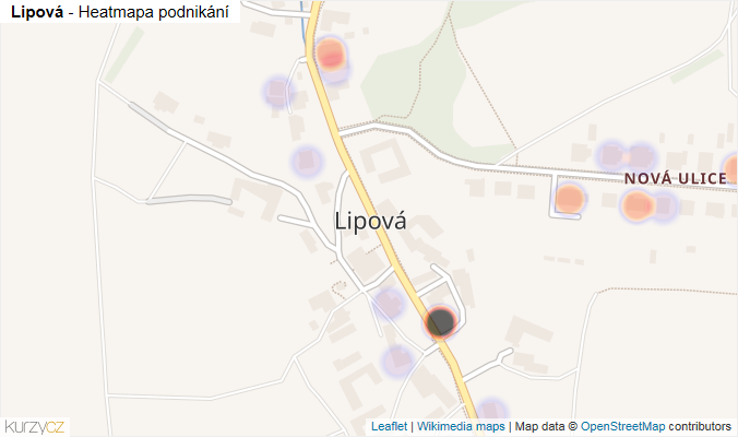 Mapa Lipová - Firmy v části obce.