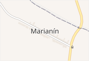 Marianín v obci Lipovec - mapa části obce