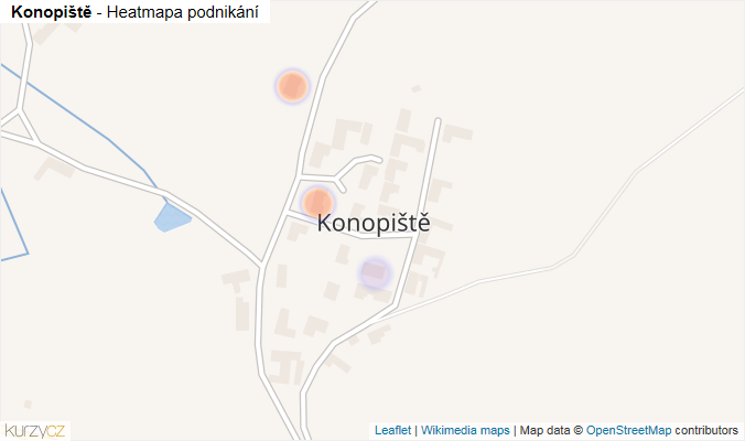 Mapa Konopiště - Firmy v části obce.