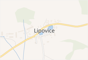 Lipovice v obci Lipovice - mapa části obce